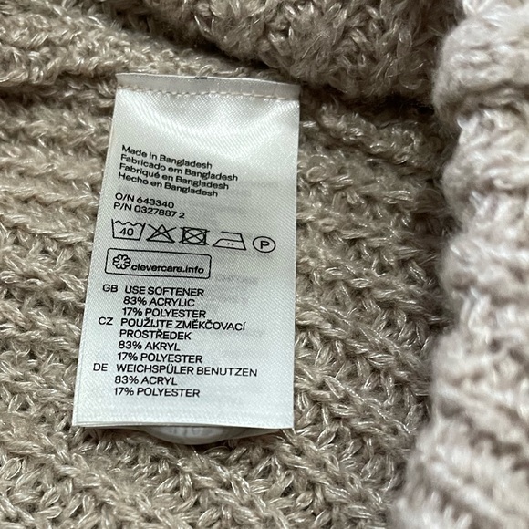 Beige Knit Grandpa Sweater - Picture 9 of 10